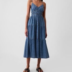Gap denim maxi dress